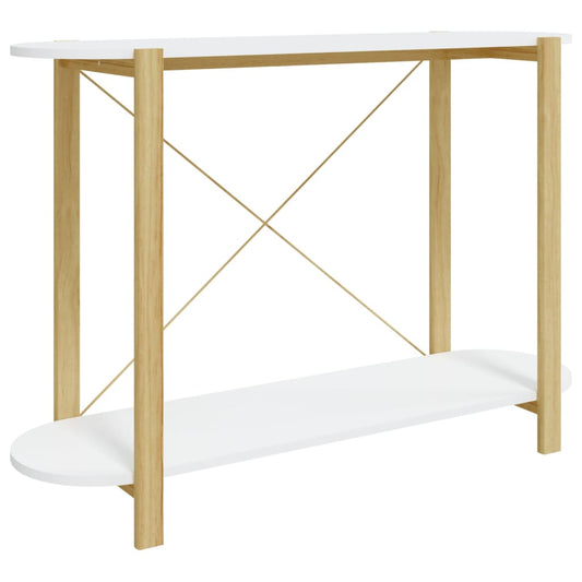 Console Table White 110x38x75 cm Engineered Wood Console Table White 110x38x75 cm Engineered Wood