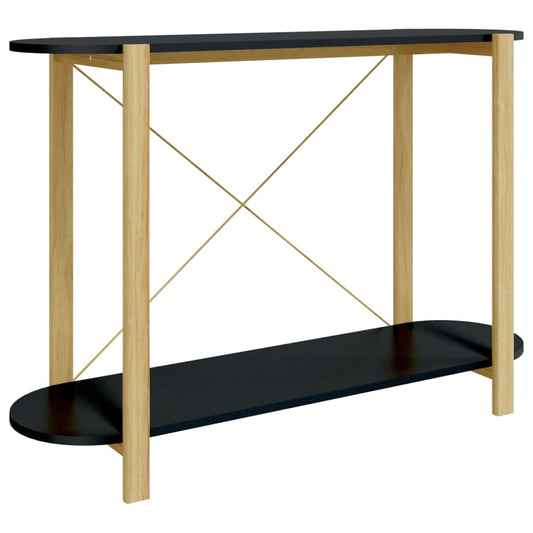 Console Table Black 110x38x75 cm Engineered Wood Console Table Black 110x38x75 cm Engineered Wood
