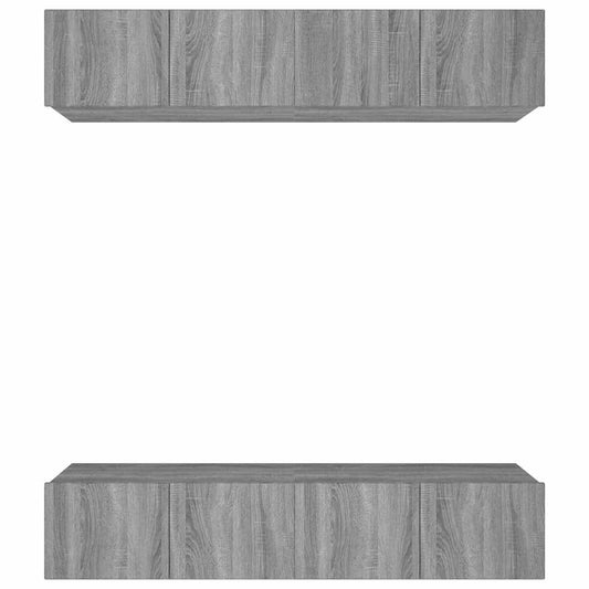 4 Piece TV Cabinet Set Grey Sonoma 80x30x30 cm Engineered Wood 4 Piece TV Cabinet Set Grey Sonoma 80x30x30 cm Engineered Wood