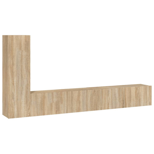 3 Piece TV Cabinet Set Sonoma Oak Engineered Wood 3 Piece TV Cabinet Set Sonoma Oak Engineered Wood