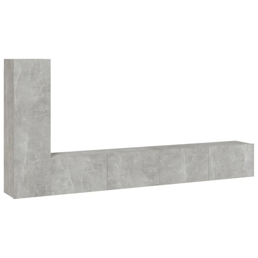 3 Piece TV Cabinet Set Concrete Grey Engineered Wood 3 Piece TV Cabinet Set Concrete Grey Engineered Wood