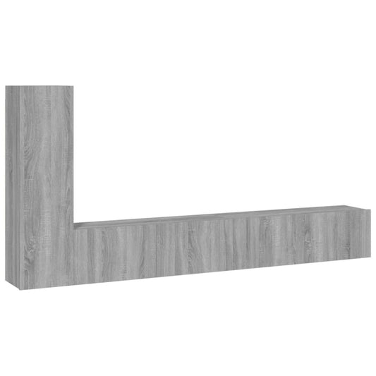 3 Piece TV Cabinet Set Grey Sonoma Engineered Wood 3 Piece TV Cabinet Set Grey Sonoma Engineered Wood
