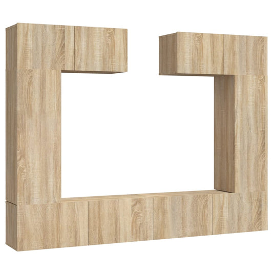 6 Piece TV Cabinet Set Sonoma Oak Engineered Wood 6 Piece TV Cabinet Set Sonoma Oak Engineered Wood