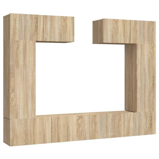 6 Piece TV Cabinet Set Sonoma Oak Engineered Wood 6 Piece TV Cabinet Set Sonoma Oak Engineered Wood