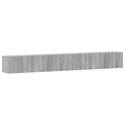 3 Piece TV Cabinet Set Grey Sonoma Engineered Wood 3 Piece TV Cabinet Set Grey Sonoma Engineered Wood