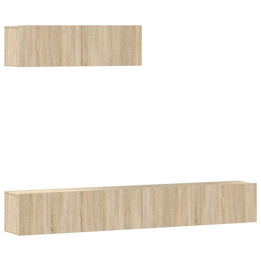 3 Piece TV Cabinet Set Sonoma Oak Engineered Wood 3 Piece TV Cabinet Set Sonoma Oak Engineered Wood