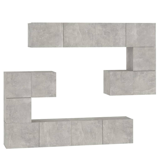 Wall-mounted TV Cabinet Concrete Grey Engineered Wood Wall-mounted TV Cabinet Concrete Grey Engineered Wood