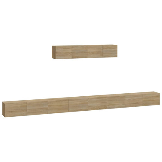 4 Piece TV Cabinet Set Sonoma Oak Engineered Wood 4 Piece TV Cabinet Set Sonoma Oak Engineered Wood