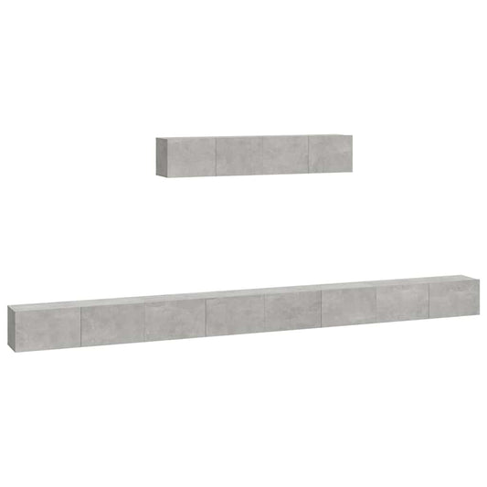 6 Piece TV Cabinet Set Concrete Grey Engineered Wood 6 Piece TV Cabinet Set Concrete Grey Engineered Wood