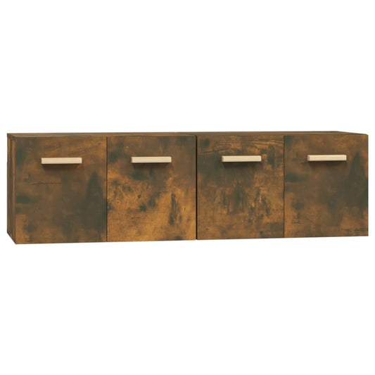Wall Cabinets 2 pcs Smoked Oak 60x36.5x35 cm Engineered Wood Wall Cabinets 2 pcs Smoked Oak 60x36.5x35 cm Engineered Wood