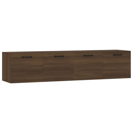 Wall Cabinets 2 pcs Brown Oak 60x36.5x35 cm Engineered Wood Wall Cabinets 2 pcs Brown Oak 60x36.5x35 cm Engineered Wood