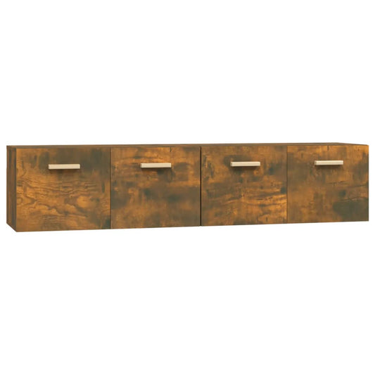 Wall Cabinets 2 pcs Smoked Oak 80x35x36.5 cm Engineered Wood Wall Cabinets 2 pcs Smoked Oak 80x35x36.5 cm Engineered Wood