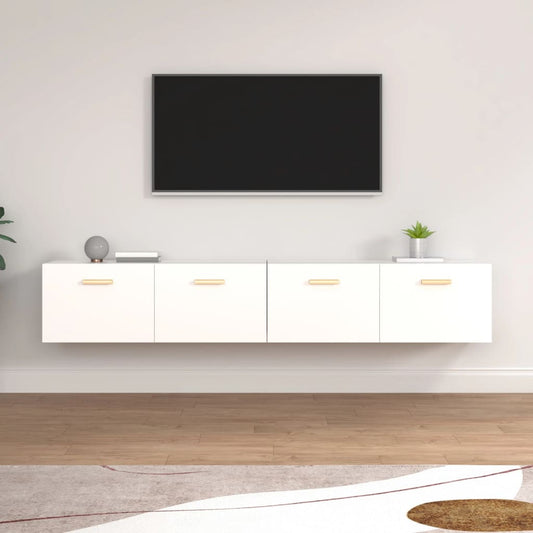 Wall Cabinets 2 pcs White 100x36.5x35 cm Engineered Wood Wall Cabinets 2 pcs White 100x36.5x35 cm Engineered Wood