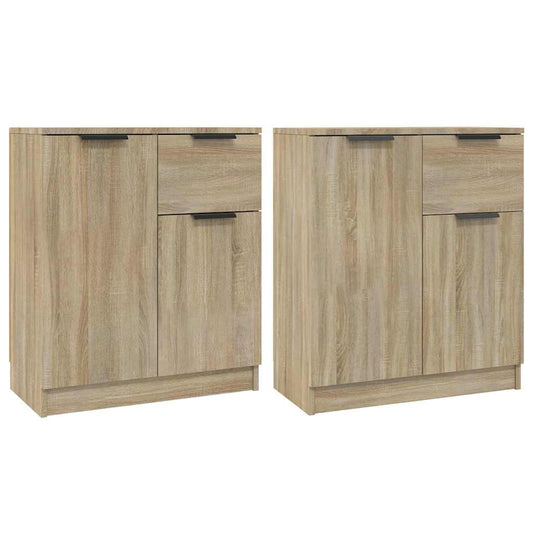Sideboards 2 pcs Sonoma Oak 60x30x70 cm Engineered Wood Sideboards 2 pcs Sonoma Oak 60x30x70 cm Engineered Wood