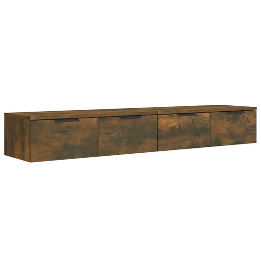 Wall Cabinets 2 pcs Smoked Oak 68x30x20 cm Engineered Wood Wall Cabinets 2 pcs Smoked Oak 68x30x20 cm Engineered Wood