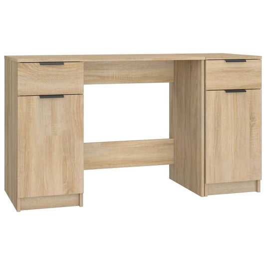 Desk with Side Cabinet Sonoma Oak Engineered Wood Desk with Side Cabinet Sonoma Oak Engineered Wood