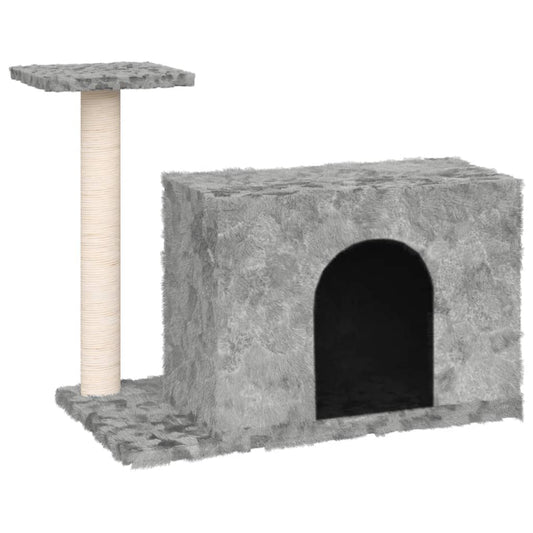 Cat Tree with Sisal Scratching Post Light Grey 51 cm Cat Tree with Sisal Scratching Post Light Grey 51 cm