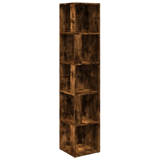 Corner Cabinet Smoked Oak 33x33x164.5 cm Engineered Wood Corner Cabinet Smoked Oak 33x33x164.5 cm Engineered Wood