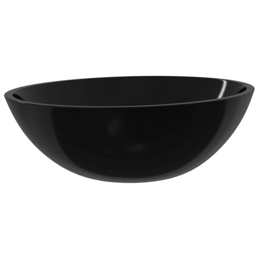 Basin Glass 50x37x14 cm Black Basin Glass 50x37x14 cm Black