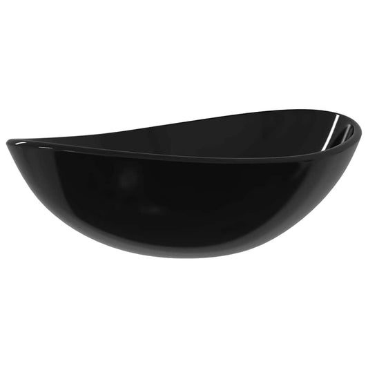 Basin Tempered Glass 54,5x35x15,5 cm Black Basin Tempered Glass 54,5x35x15,5 cm Black