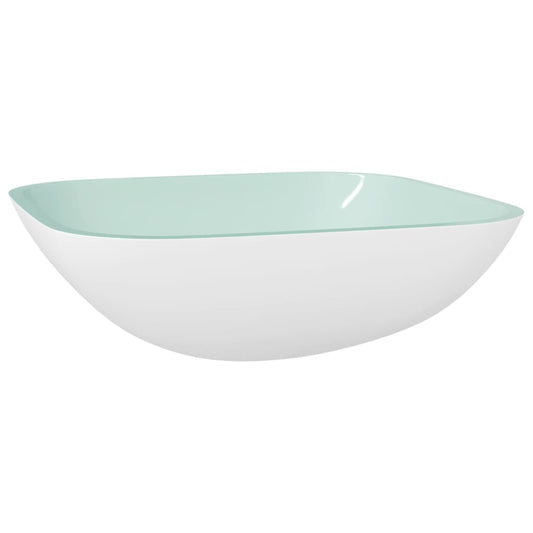 Basin Glass 42x42x14 cm White Basin Glass 42x42x14 cm White
