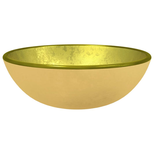 Basin Tempered Glass 35x12 cm Gold Basin Tempered Glass 35x12 cm Gold