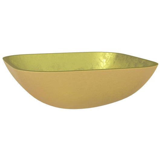 Basin Glass 42x42x14 cm Gold Basin Glass 42x42x14 cm Gold
