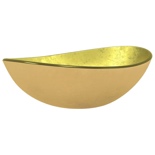 Basin Tempered Glass 54.5x35x15.5 cm Gold Basin Tempered Glass 54.5x35x15.5 cm Gold