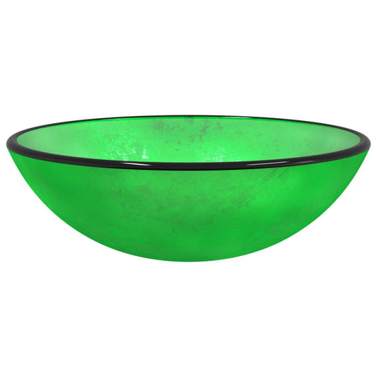 Basin Tempered Glass 42x14 cm Green Basin Tempered Glass 42x14 cm Green