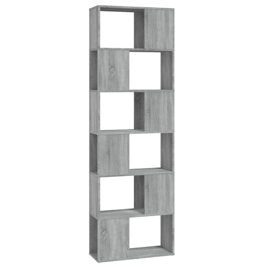 Book Cabinet/Room Divider Grey Sonoma 60x24x186 cm Book Cabinet/Room Divider Grey Sonoma 60x24x186 cm