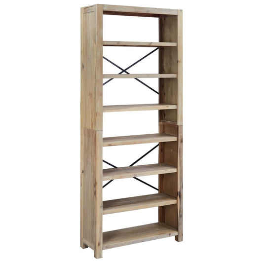 7-Tier Bookcase 80x30x200 cm Solid Wood Acacia 7-Tier Bookcase 80x30x200 cm Solid Wood Acacia