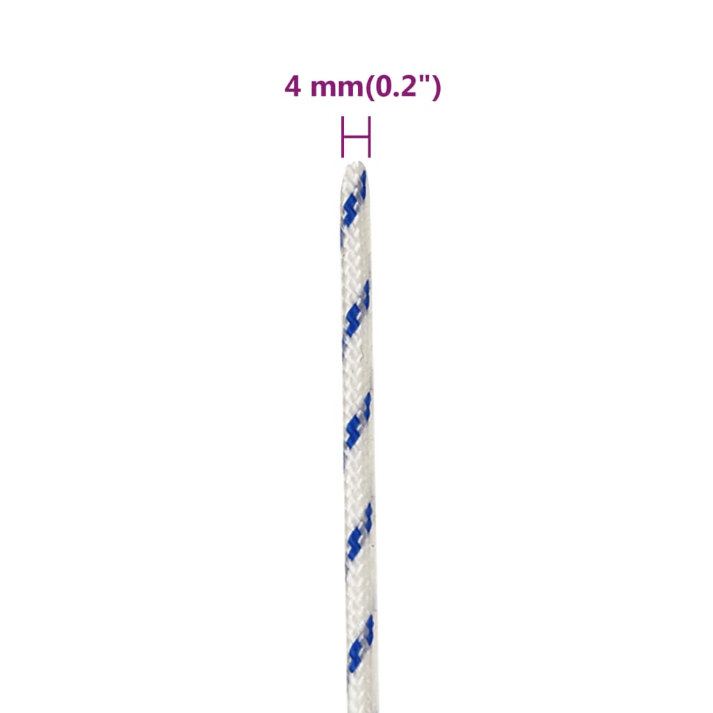 Boat Rope White 4 mm 100 m Polypropylene