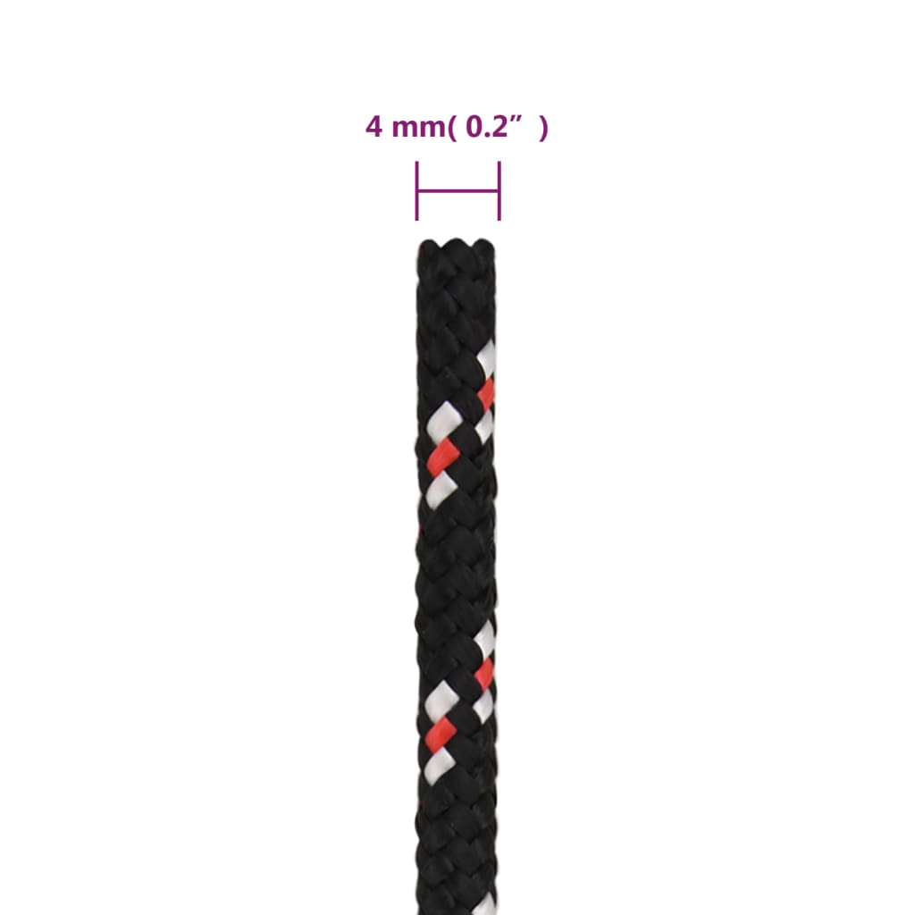 Boat Rope Black 4 mm 25 m Polypropylene