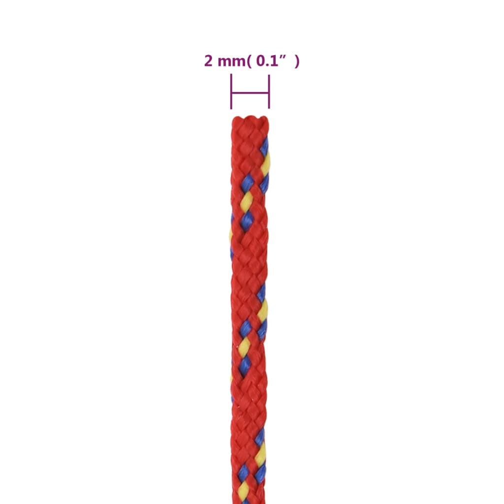 Boat Rope Red 2 mm 250 m Polypropylene