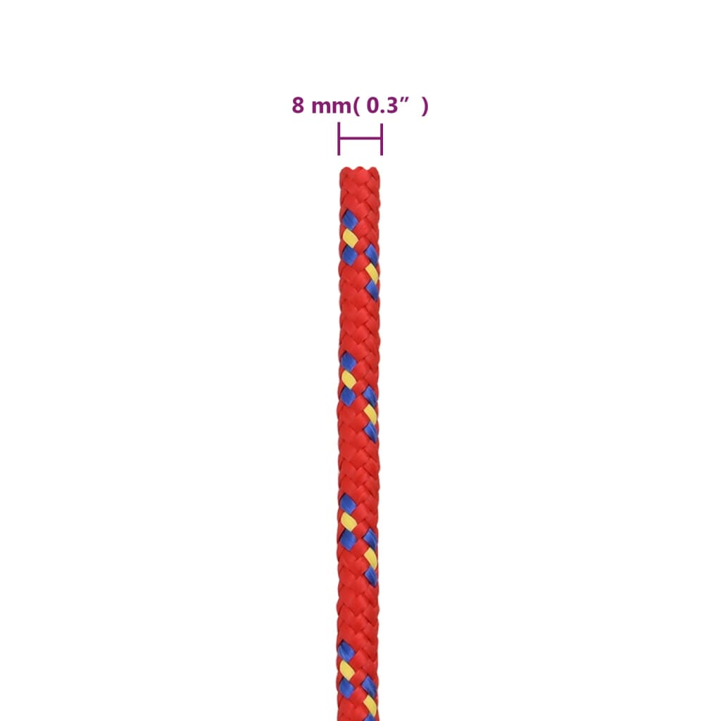 Boat Rope Red 8 mm 250 m Polypropylene