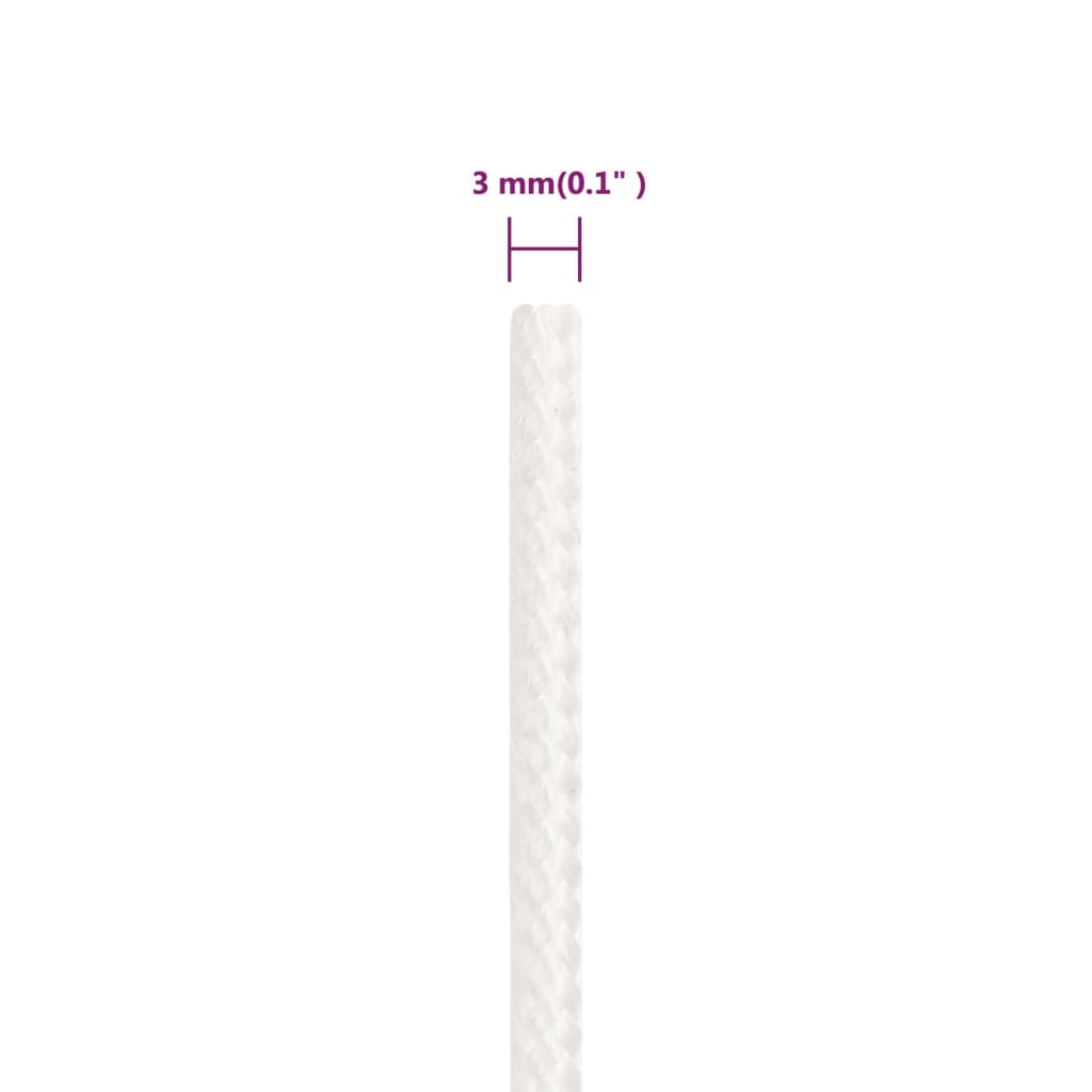Boat Rope Full White 3 mm 25 m Polypropylene