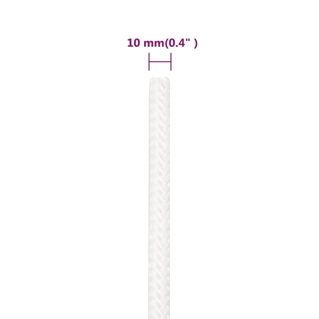 Boat Rope Full White 10 mm 500 m Polypropylene