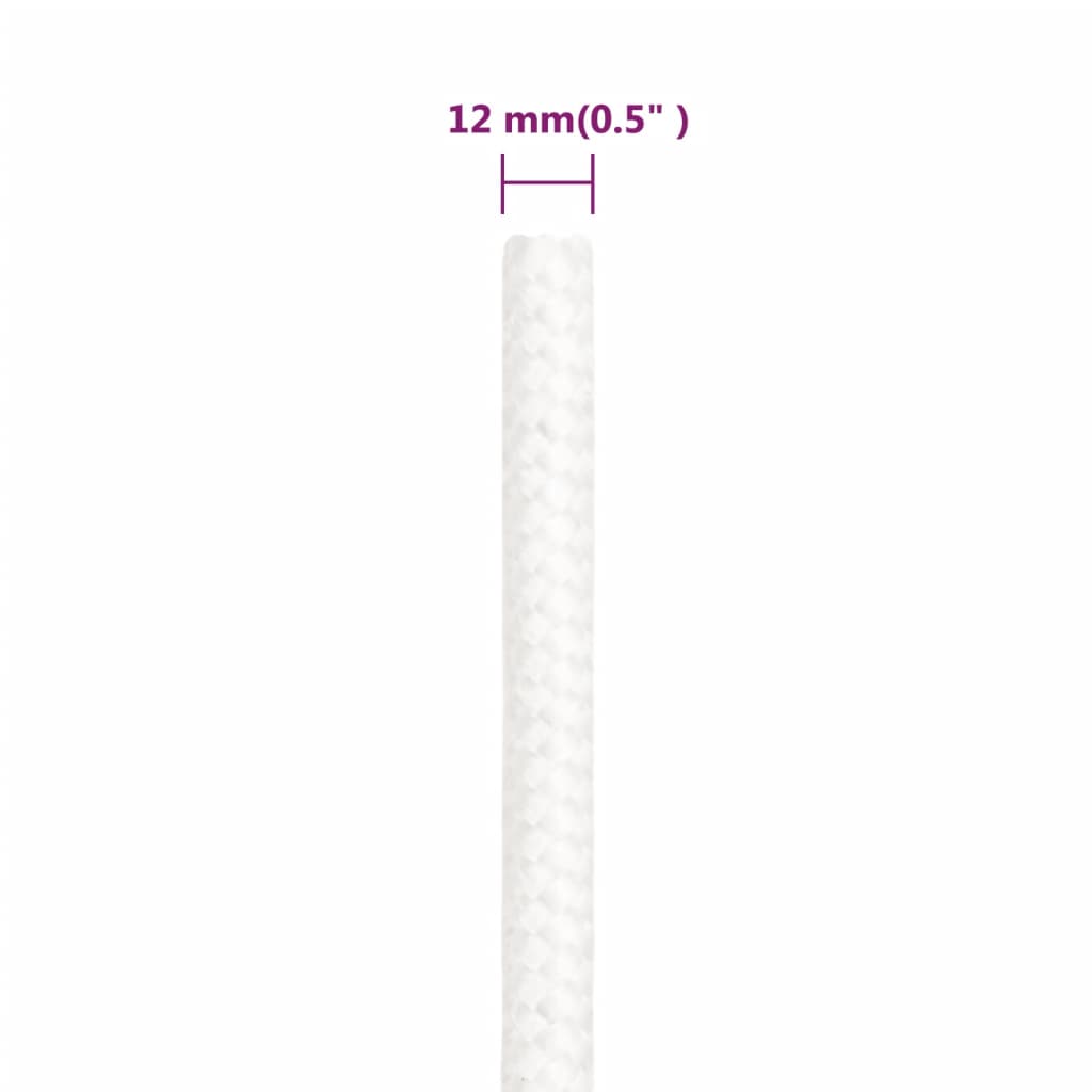 Boat Rope Full White 12 mm 25 m Polypropylene