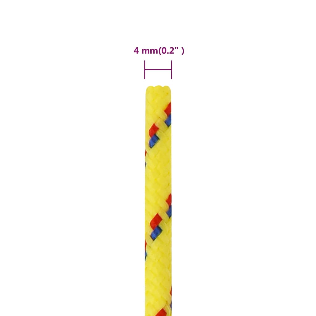 Boat Rope Yellow 4 mm 100 m Polypropylene