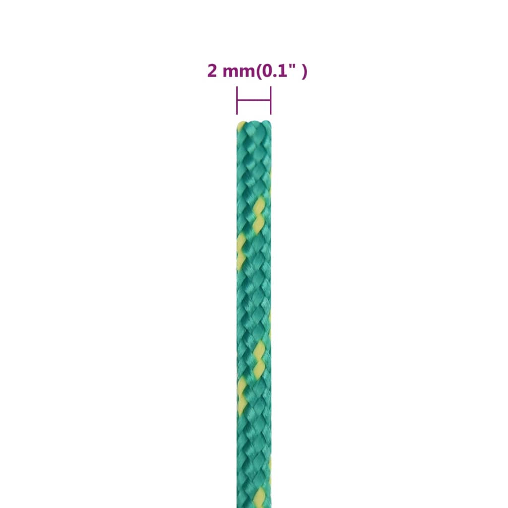 Boat Rope Green 2 mm 25 m Polypropylene