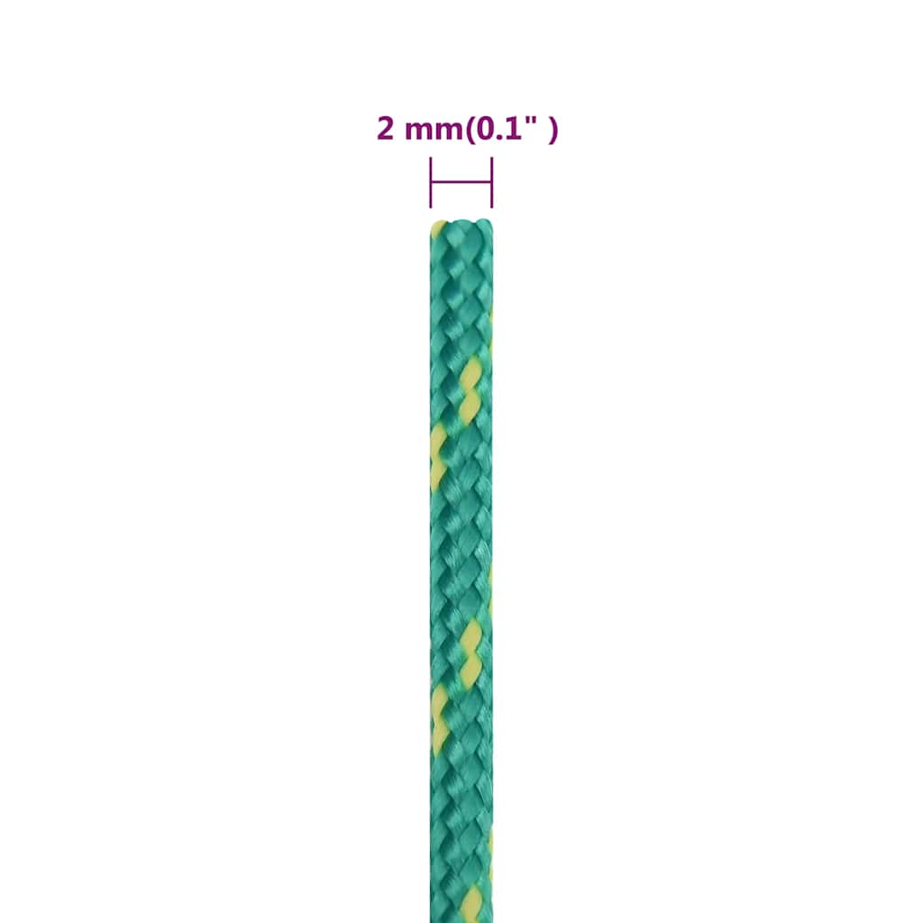 Boat Rope Green 2 mm 50 m Polypropylene