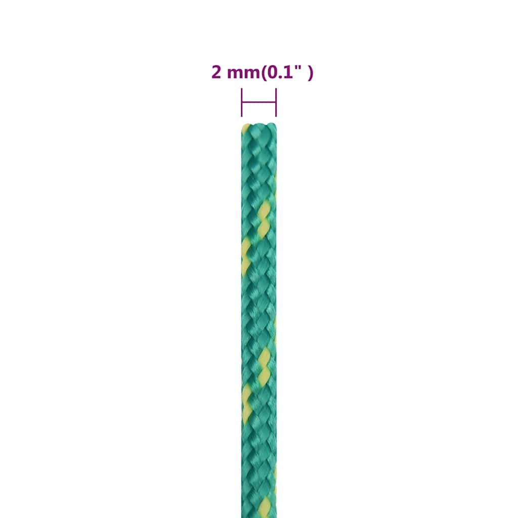 Boat Rope Green 2 mm 250 m Polypropylene