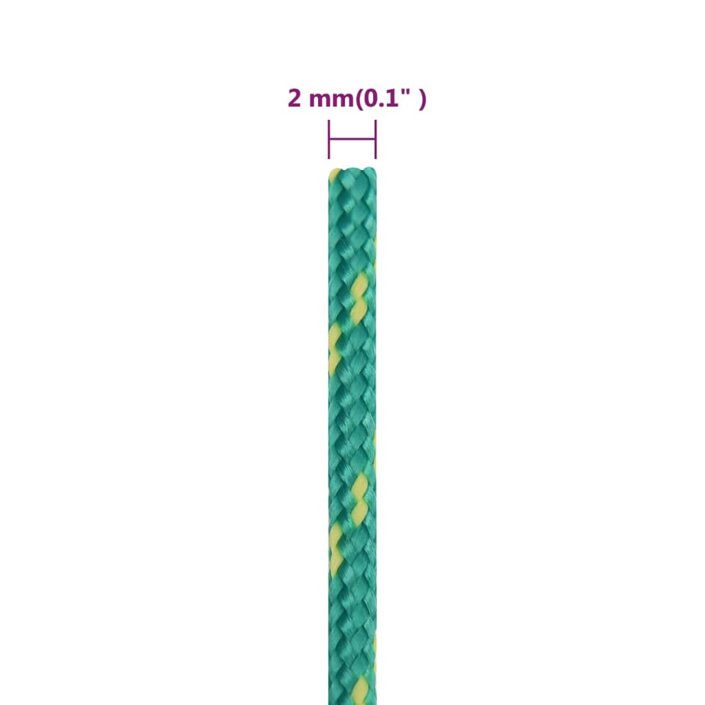 Boat Rope Green 2 mm 500 m Polypropylene