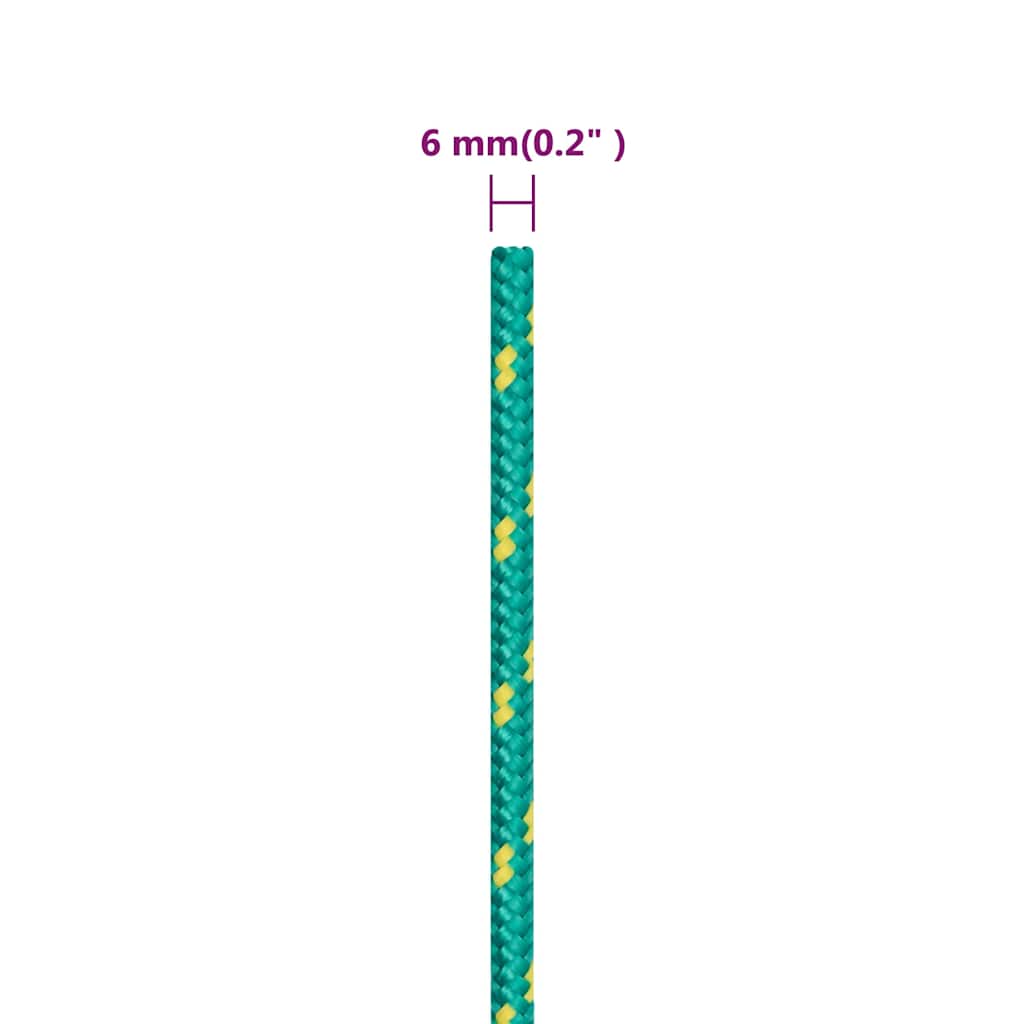 Boat Rope Green 6 mm 500 m Polypropylene