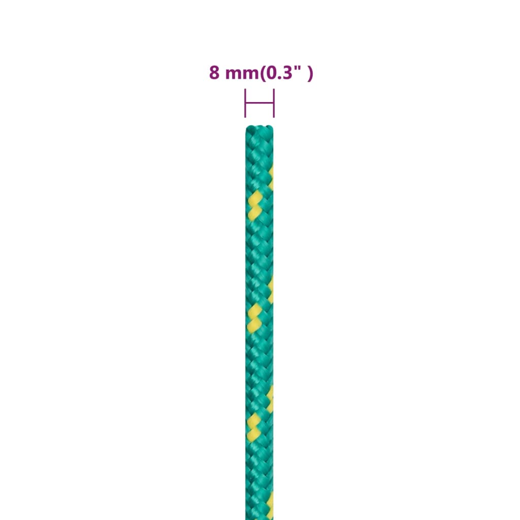 Boat Rope Green 8 mm 250 m Polypropylene