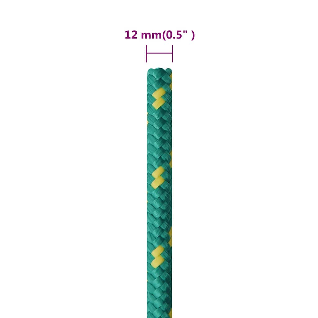 Boat Rope Green 12 mm 250 m Polypropylene