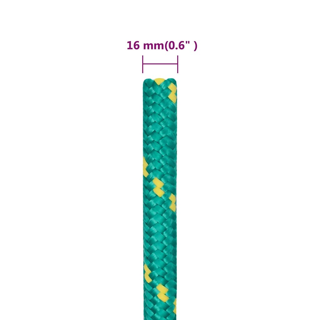 Boat Rope Green 16 mm 25 m Polypropylene