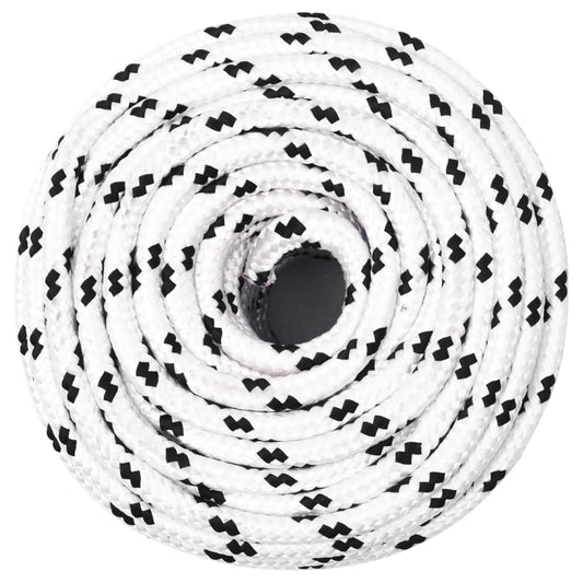 Braided Boat Rope White 8 mmx25 m Polyester Braided Boat Rope White 8 mmx25 m Polyester