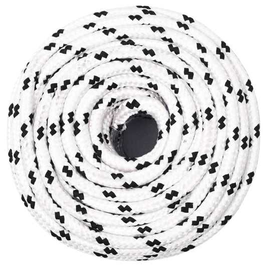 Braided Boat Rope White 10 mmx25 m Polyester Braided Boat Rope White 10 mmx25 m Polyester