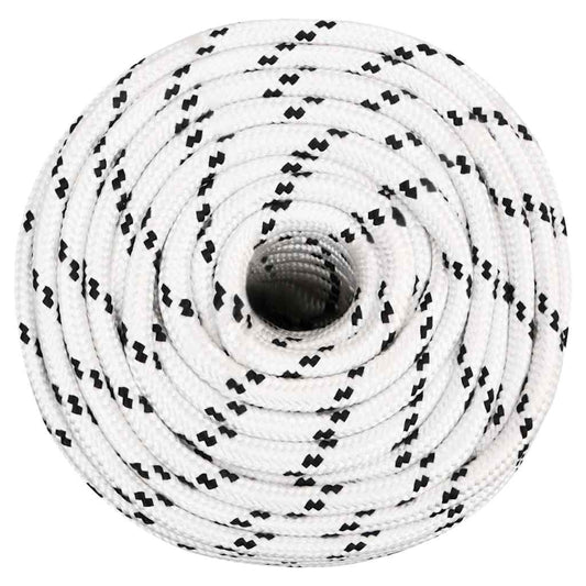Braided Boat Rope White 14 mmx250 m Polyester Braided Boat Rope White 14 mmx250 m Polyester